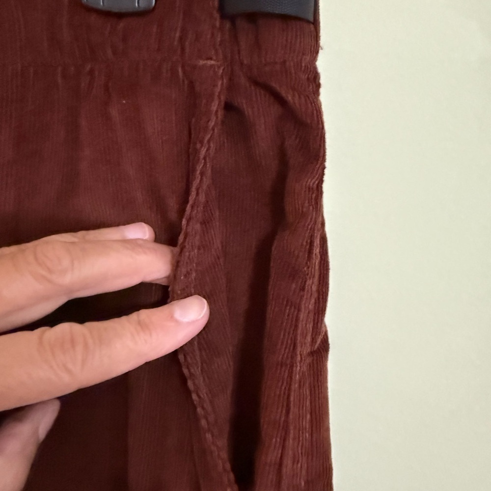 NEW North Face women corduroy, easy pants, dark oak size XL wide leg cropped - Picture 5 of 13
